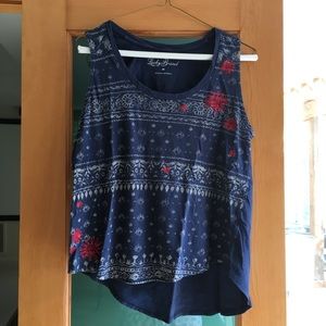 Lucky brand blue tank, size medium